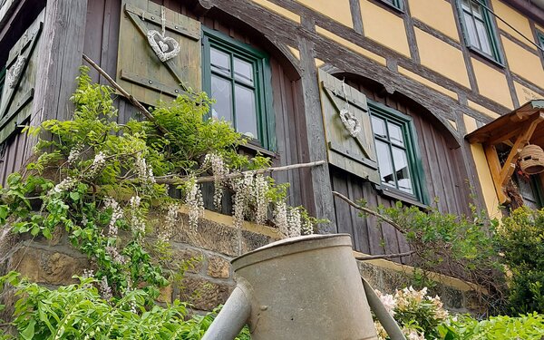 Umgebindehaus (Beispiel Mittendorf), Foto: Alrun Flechsig, Lizenz: Tourismusverband Sächsische Schweiz e.V.