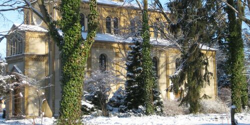 Kirche Caputh im Winter, Foto: U.Lehmann