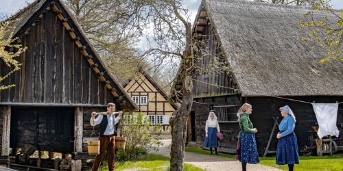 Freilandmuseum Lehde, Hof aus Burg, Foto: Mario Koch Fotografie, Lizenz: Museum OSL