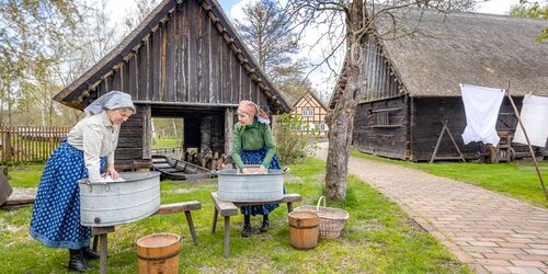 Freilandmuseum Lehde, Waschplatz, Foto: Mario Koch Fotografie, Lizenz: Museum OSL