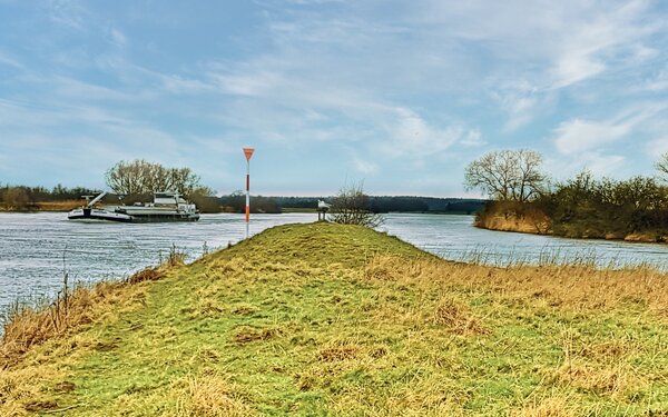 Zusammenfluss Aller & Weser – Blick von der Schanze, Foto: Bildarchiv der Stadt Verden (Aller)