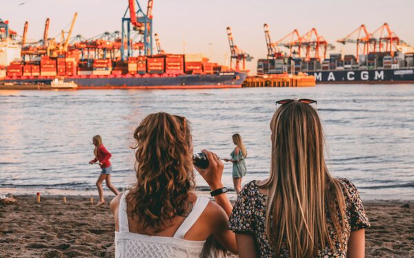 Abendstunden am Elbstrand, Övelgönne, Foto: Förde Fräulein