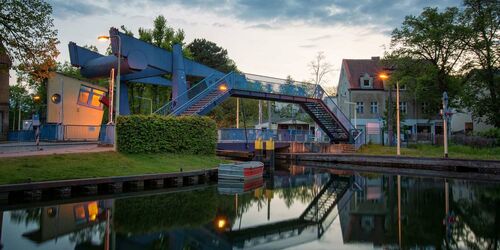 Woltersdorfer Schleuse am Abend, Foto: Florian Läufer, Lizenz: Seenland Oder-Spree