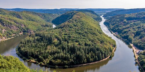 Blick auf die Saarschleife vom Aussichtspunkt Cloef, Foto: Gregor Lengler