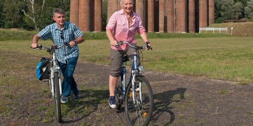 Biotürme Lauchhammer - Radler, Foto: Nada Quenzel, Lizenz: Tourismusverband Lausitzer Seenland e.V.