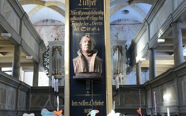 Blick in die Pfarrkirche in Plaue, Foto: Christian Bochwitz