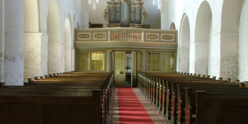 Blick zur Orgel in der Liebfrauenkirche in Jüterbog, Foto: Heike Schulze