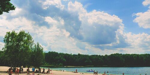 Badestrand am Großsee im Sommer, Foto: N. Mucha, Lizenz: Amt Peitz