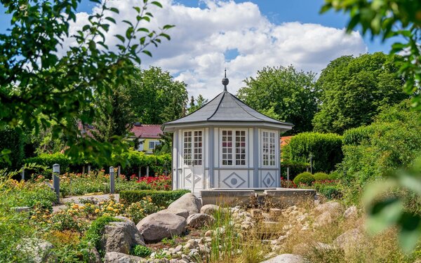 Pavillon im Rosengarten Bad Langensalza, Foto: GECKO.1, Bundesgartenschau Erfurt 2021 gGmbH