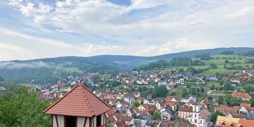 Ausblick von der Burgruine Bartenstein, Foto: Tourismusverband Spessart-Mainland (Bloier)