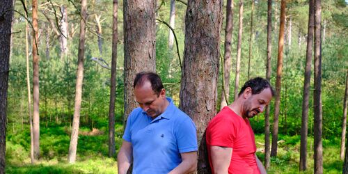 Waldbaden mit Ingo und René im Trassenheider Küstenwald, Foto: Martin Flögel