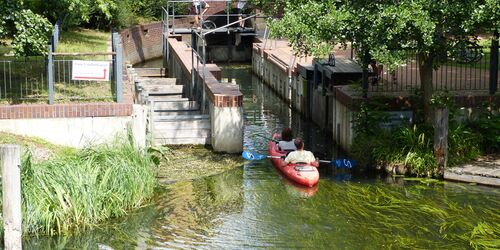 An der Schleuse, Foto: Boots- und Zweiradverleih Gebauer