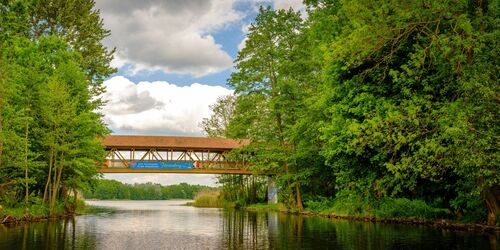 Brücke von der Gartenstraße in den Havelpark, vom Baalensee aus gesehen , Foto: André Wirsig, Lizenz: REGiO-Nord mbH