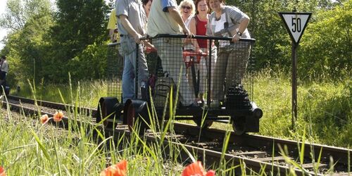 Unterwegs auf der Hebeldraisine, Foto: Erlebnisbahn GmbH