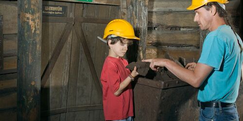 Schaubergwerk in der Ausstellung Erlebnis - Bergbau - Seenland in Schloss und Festung Senftenberg, Foto: Nada Quenzel, Lizenz: Tourismusverband Lausitzer Seenland e.V.