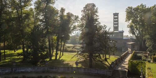 Marlygarten mit Blick auf die Friedenskirche , Foto: André Stiebitz, Lizenz: PMSG/ SPSG