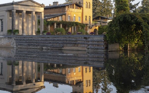 Römische Bäder am Maschinenteich im Park Sanssouci, Foto: André Stiebitz, Lizenz:  SPSG/PMSG