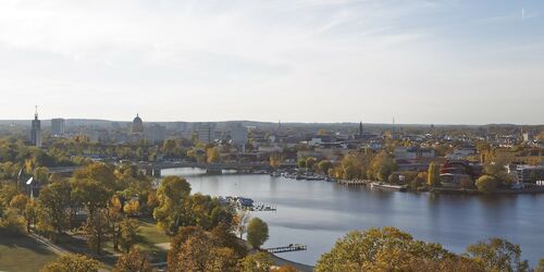 Aussicht vom Flatowturm im Park Babelsberg, Foto: André Stiebitz, Lizenz: SPSG/PMSG