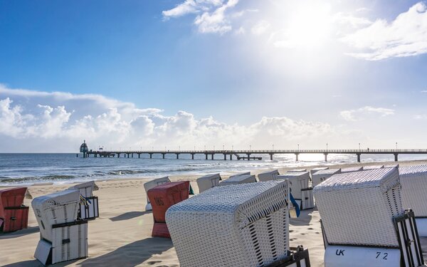 Blick auf die Seebrücke Zinnowitz  Kurverwaltung Ostseebad Zinnowitz