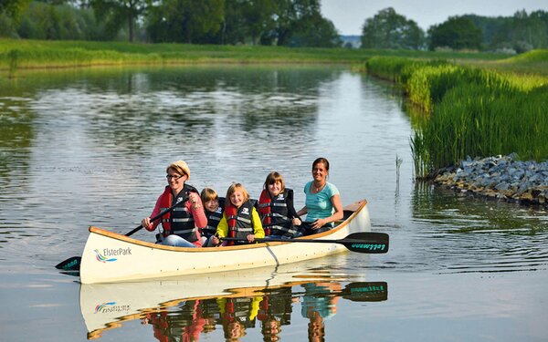 Paddeltour auf der Schwarzen Elster, Foto: ElsterPark, Lizenz: ElsterPark