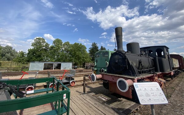 Draisinen und Lok Eisenbahnmuseum Gramzow, Foto: Alena Lampe