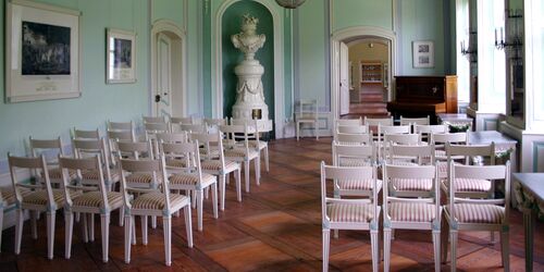 Schloss Wolfshagen, Gartensaal, Foto: B. v. Barsewisch, Lizenz: Tourismusverband Prignitz e.V.